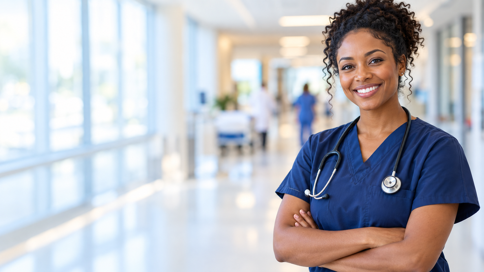 Healthcare professional in a hospital